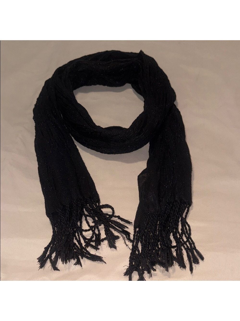 Elegant Black Scarf/ Shawl - Picture 2 of 14